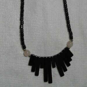 Hematite Style Piano-Key Design Necklace